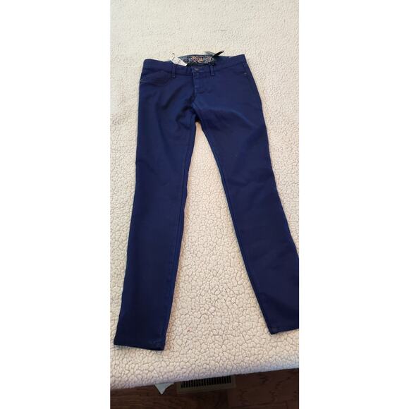 express jeans womens size 6r legging low rise stretch denim blue - Picture 1 of 7